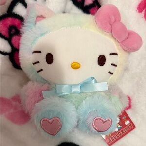 Hello Kitty Plush with Pink and Blue Accents